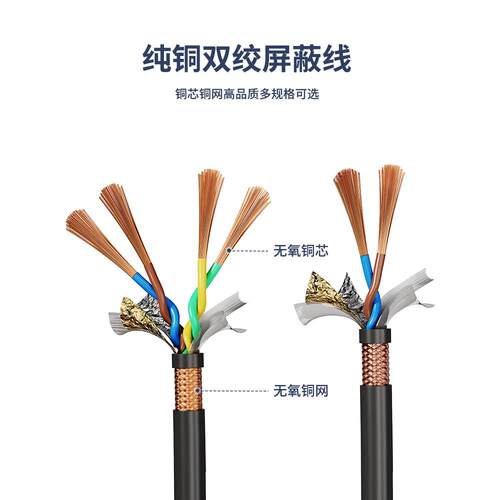 国CLA标RV信VS双绞屏蔽线2/4芯0.5/P1.0/1.5平方控线制电缆485号