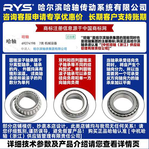 RYS 哈轴传动 32022 32024 32026 32028 32030 32032 X 圆锥滚子