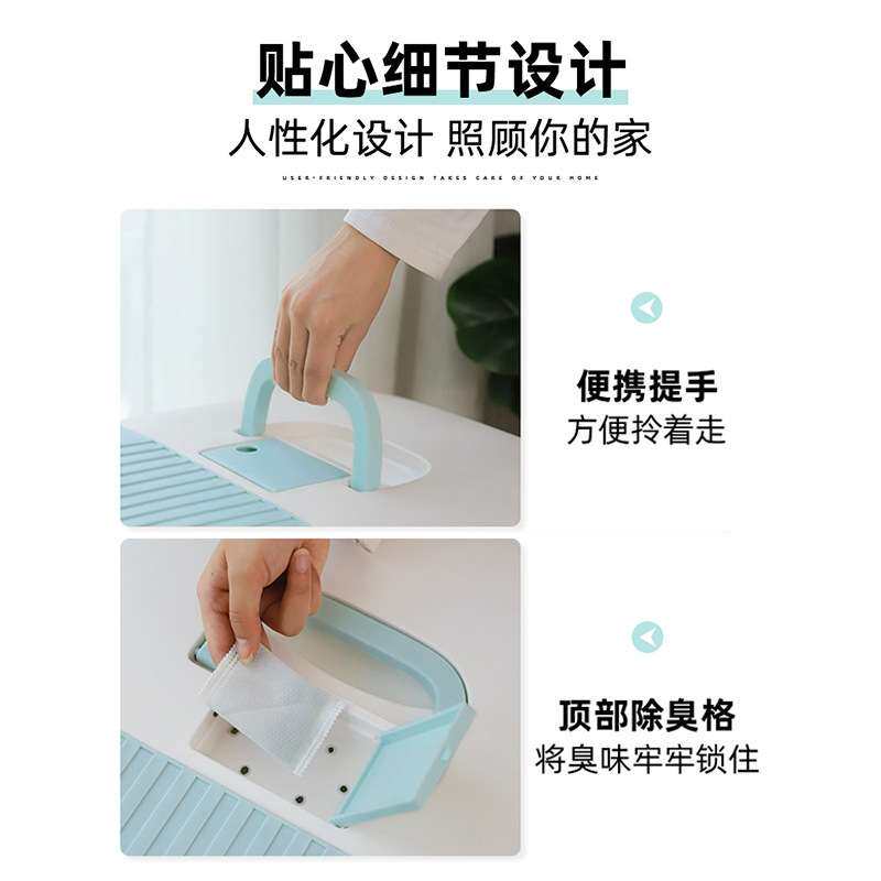猫咪长通道带抽屉猫砂盆宠物走廊式全半封闭式厕所猫隔臭大号便盆