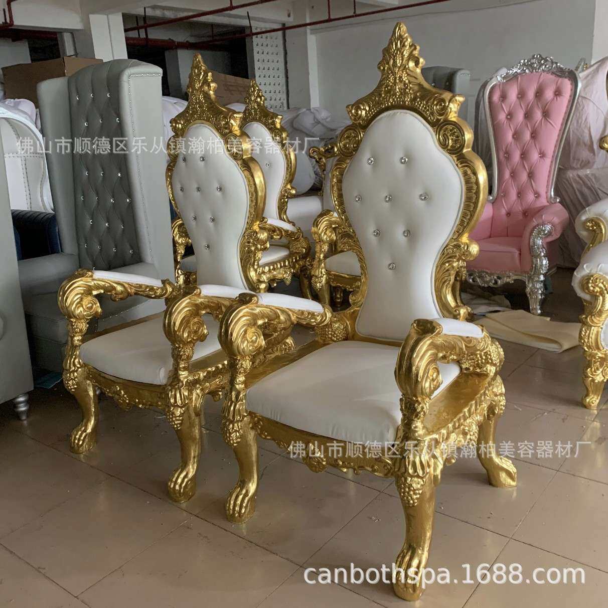 瀚柏欧式高背椅 酒店大堂装饰椅 新郎新娘椅 酒店餐椅