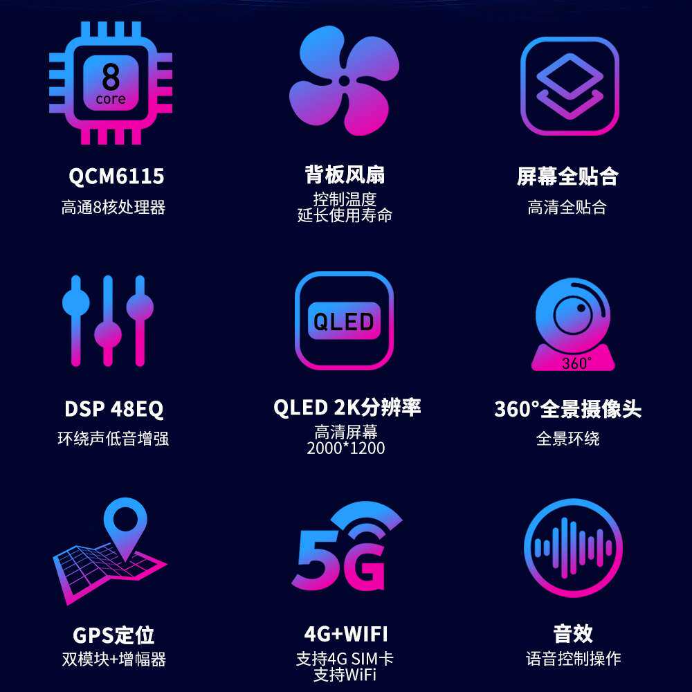 热销高通6115安卓导航仪4G全网通无线carplay auto车载导航
