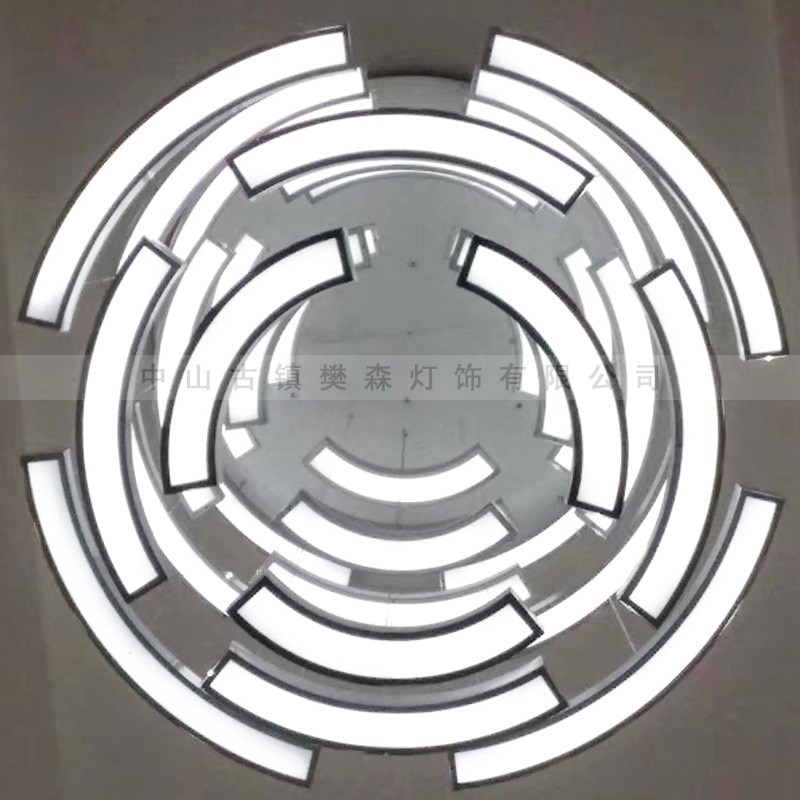 酒店大堂售楼处中心创意圆环组合吊灯沙盘亚克力灯.沙盘艺术灯