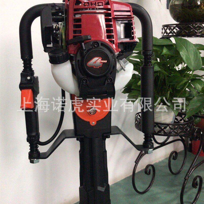 手提式植桩机工程汽油打桩机农场护D栏防洪抢险木桩三角钢管打桩