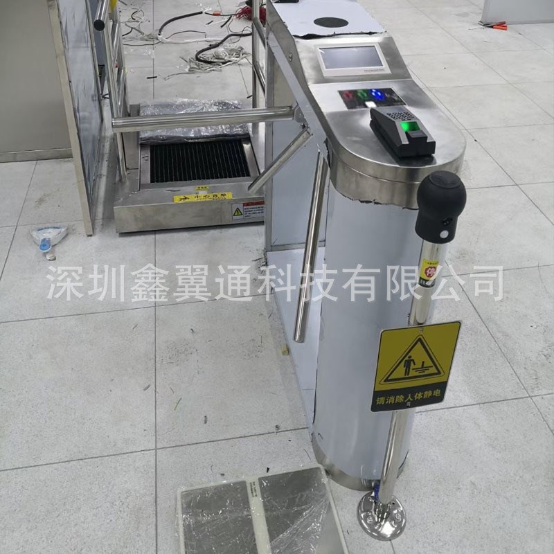 刷卡指纹车间ESD静电测试翼闸 人脸识别数显静电S闸机 三棍闸摆闸