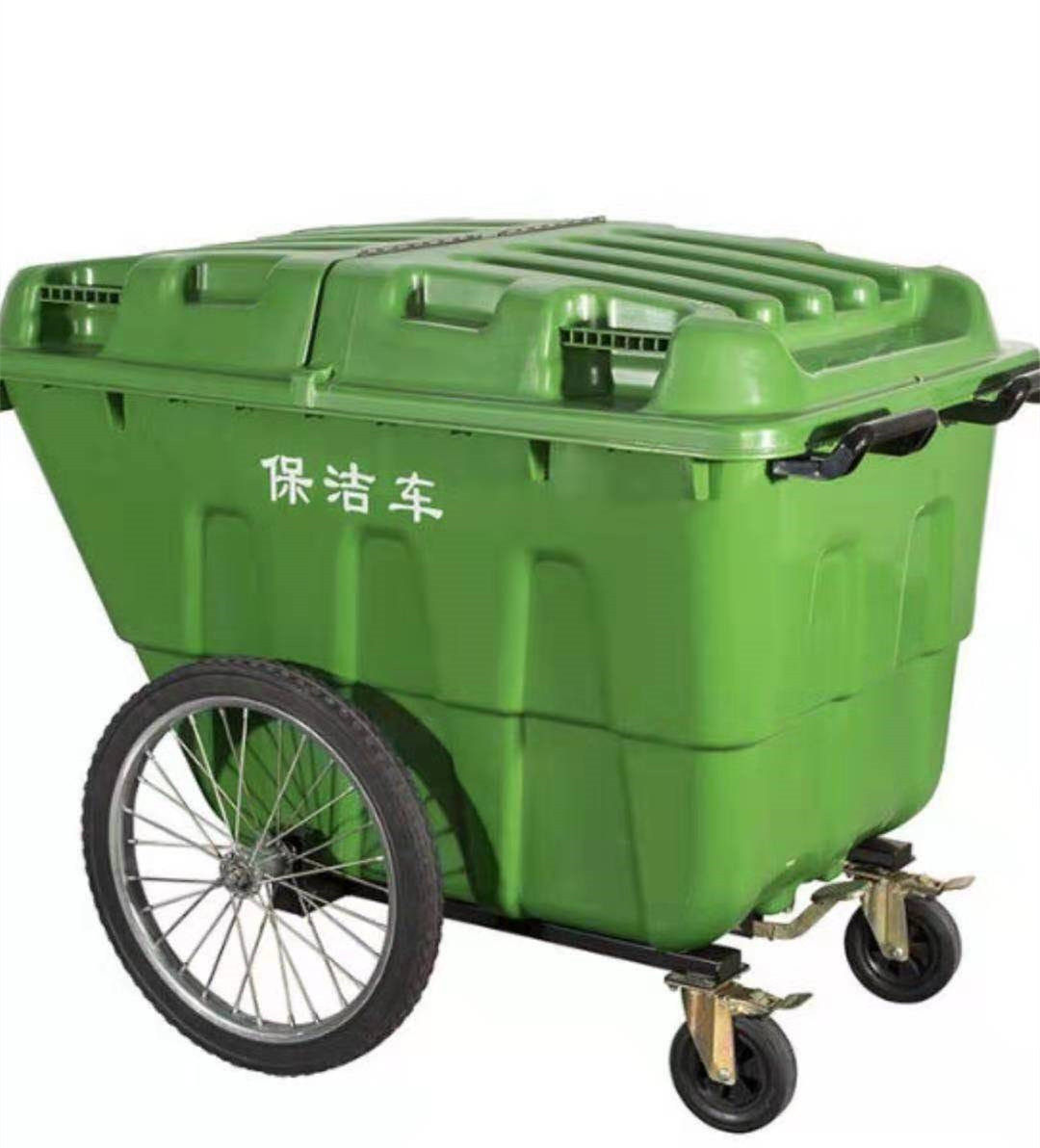 保洁车手推4轮保洁垃圾桶人力手推保洁车