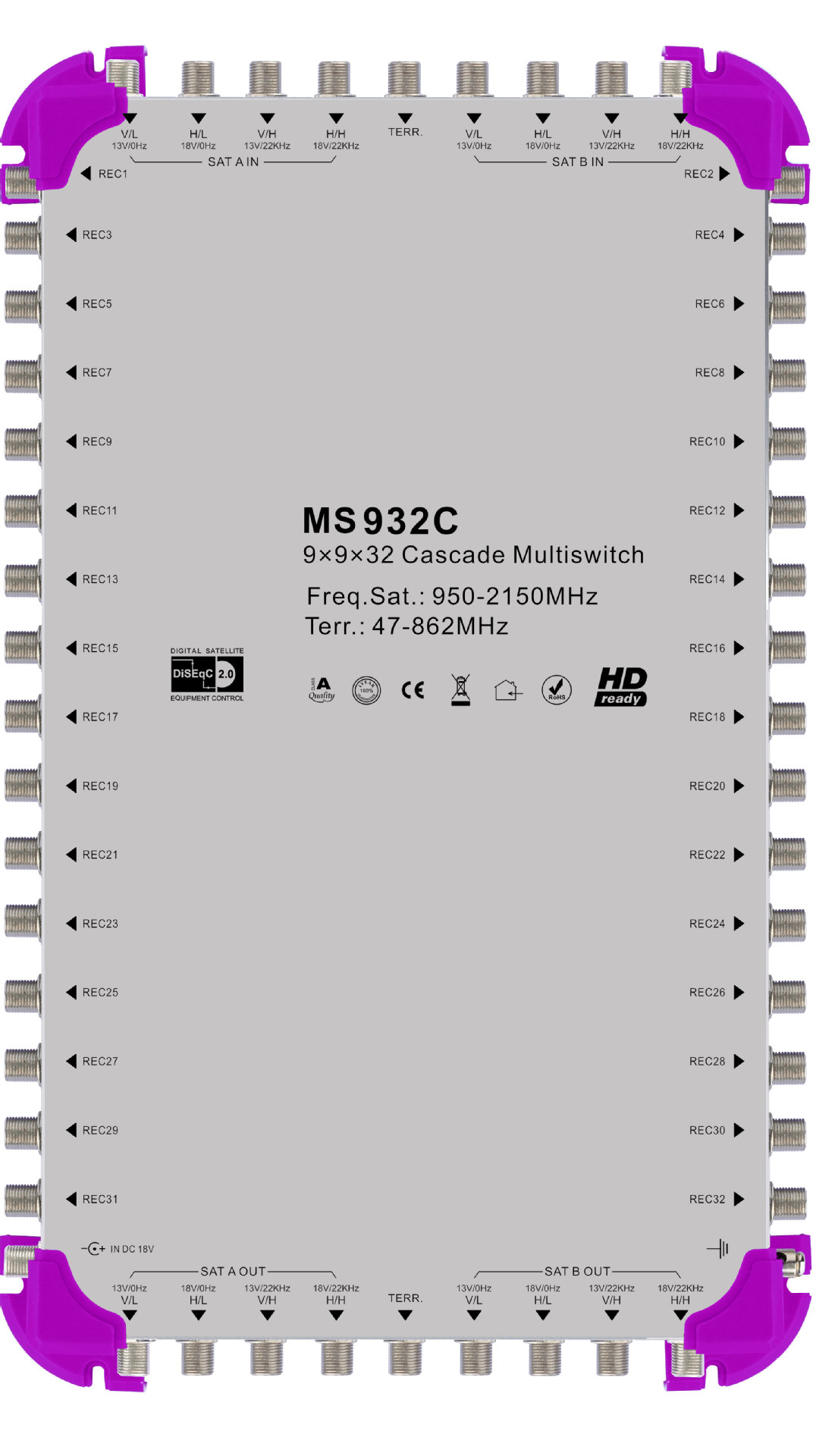 九进三十二出级联型  多路切换开关 MS932C