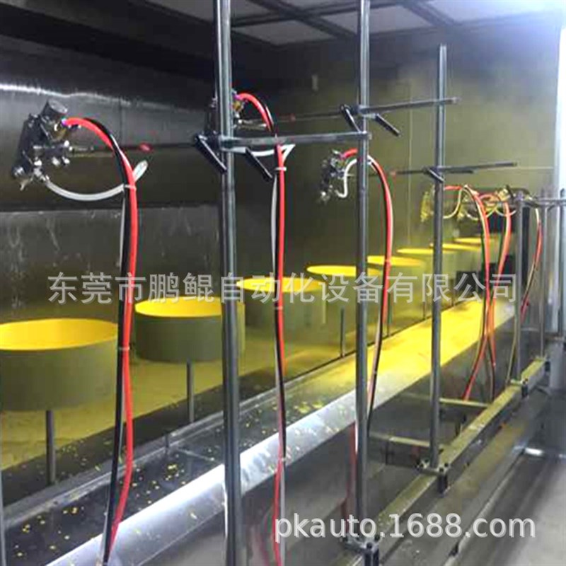 东莞工厂直销不锈钢锅具喷涂设备 锅具内K胆喷漆机 自动喷油流水