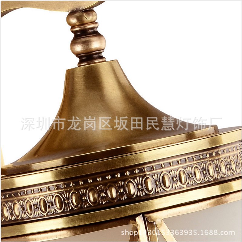 欧式全铜庭院壁灯美式阳台灯户外防水灯过道灯别墅墙壁灯床头