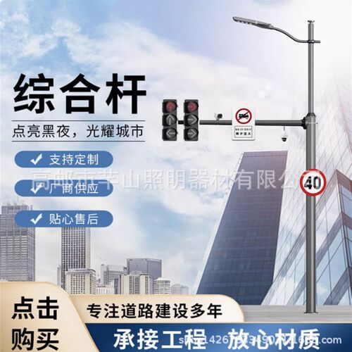 多功能路灯杆交通信号灯杆x综合共杆双臂路灯杆多杆合一监控杆