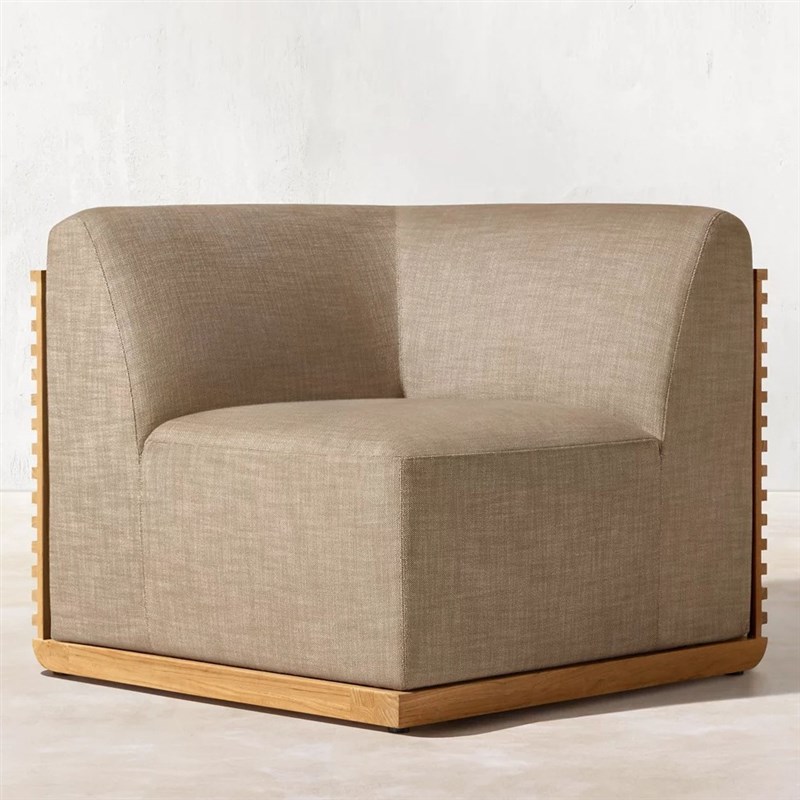户外柚木沙发茶几组合别墅庭院花园高端室外家具T设计师防腐木躺