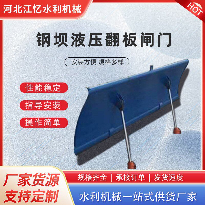 钢坝液压翻板闸翻板门水利工程闸A门钢制双向止水闸门水电钢制闸