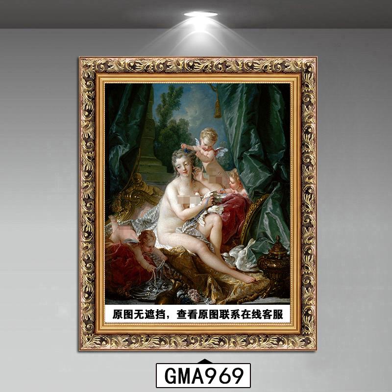 欧式古典天使人物挂画玄关客