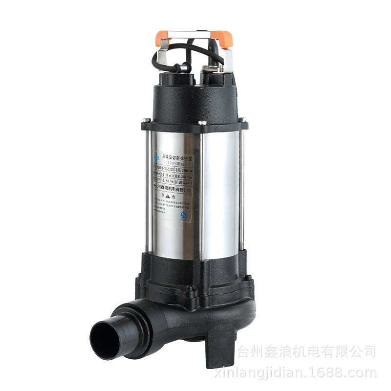 不锈钢污水泵切割泵化粪池220V家用污H水污物潜水电泵大流量抽水