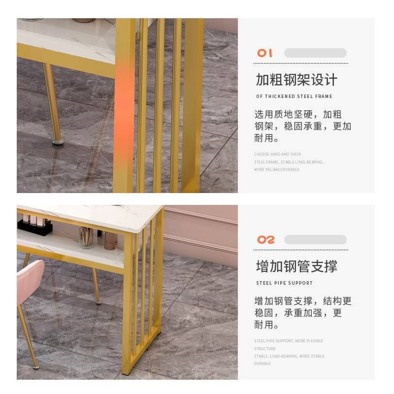 美甲桌子椅子套装美甲台夜市摆摊单人桌小O型美甲店专用商用简易