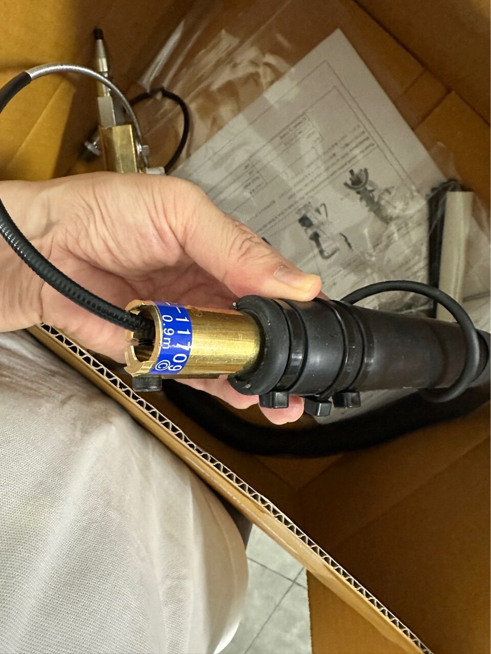 OTC机器人焊枪同轴电缆0.9M
