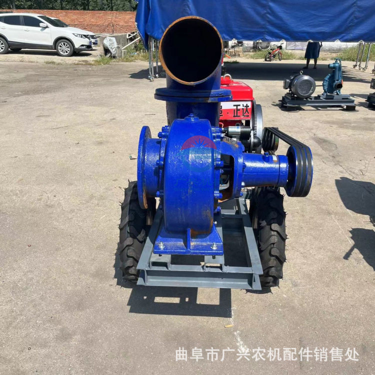 大流量柴油混流泵12寸口径工程清淤泵移动方便农用污水泵