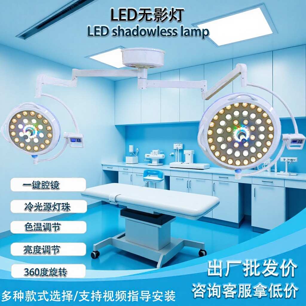 LED照明无影灯移动落地无影灯吸顶旋转吊式冷光源子母无影灯