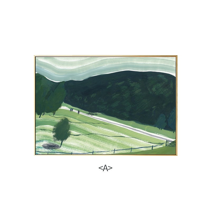 四季之歌 北欧现代装q饰画工作室客厅书房高档挂画小幅风景壁画