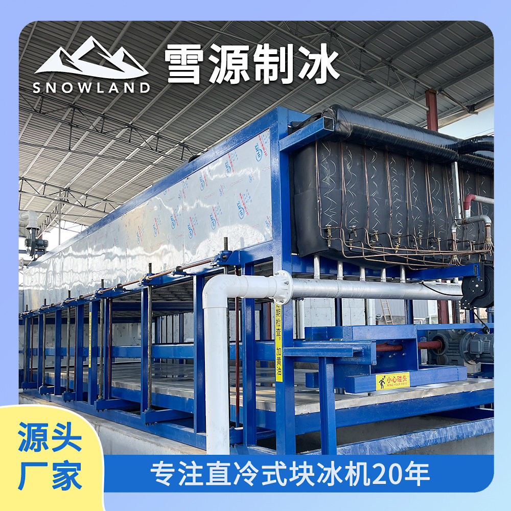 雪源直冷式工业制冰机 自动加水脱冰 替代盐水环保块冰制造设备
