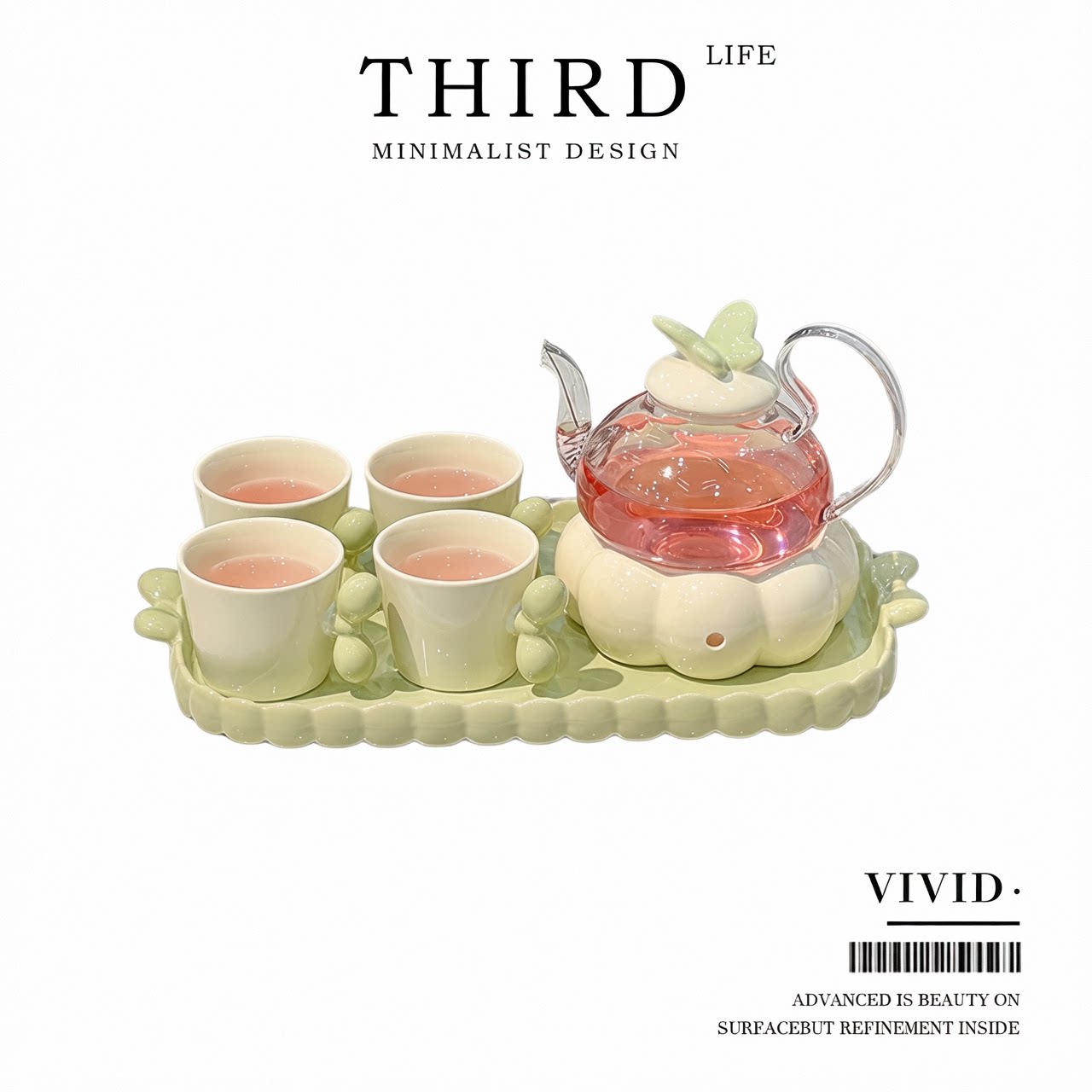 Life's·Vivid·高颜值花茶壶茶具套装蜡烛加热煮茶壶玻璃 | 栩然