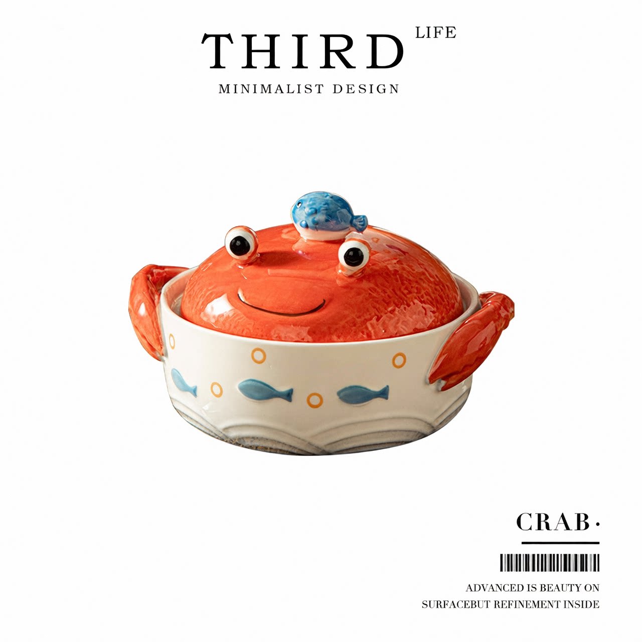 Life's·Crab·陶瓷面碗