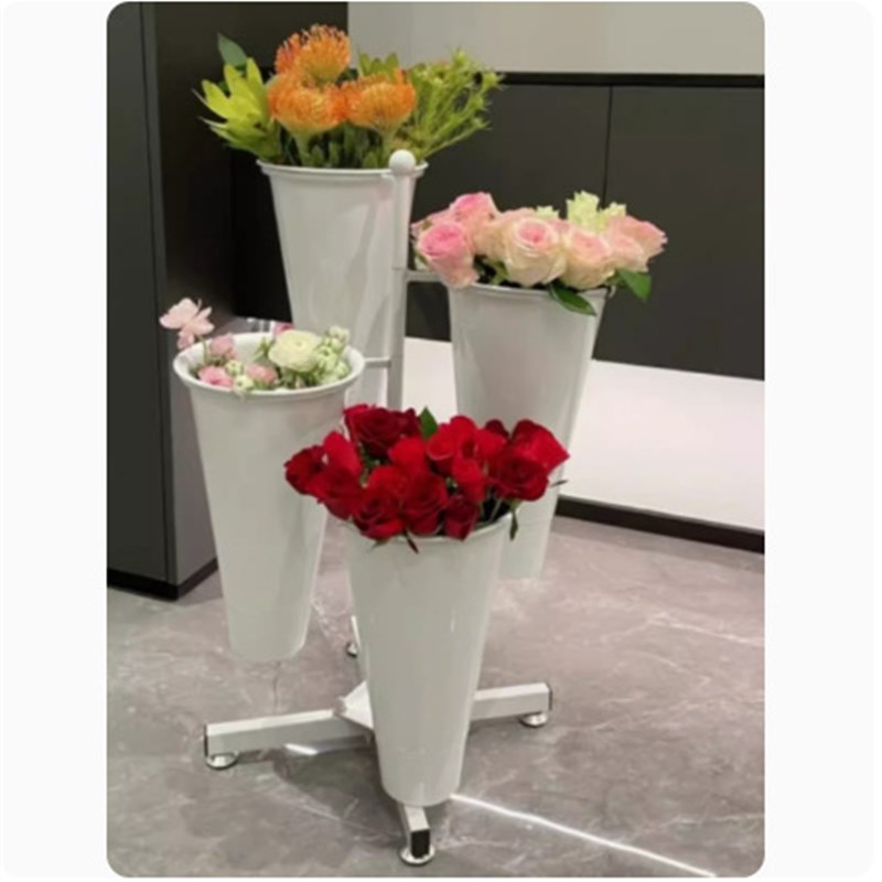 大号花店多层花架 花店货架 铁艺花架 鲜花货架 花店花桶 展示架
