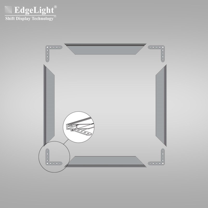 LED灯箱挂墙广告牌亚克力铝型材价目表M四边开启超薄广告灯箱