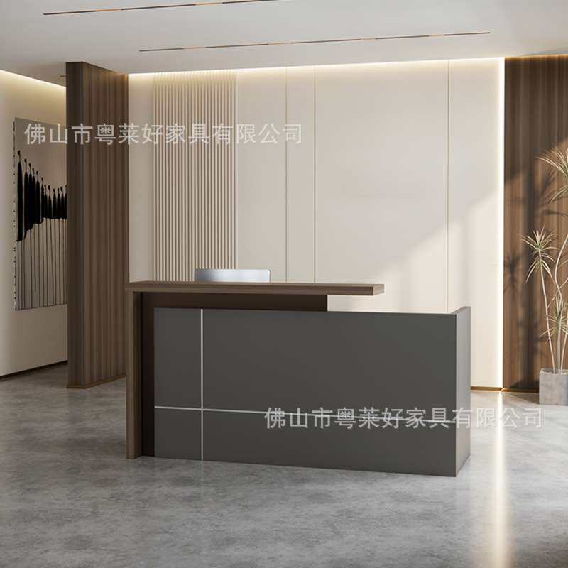 培训咨询台收银台公司前台接待台简约现代收银台迎宾服务柜台公司