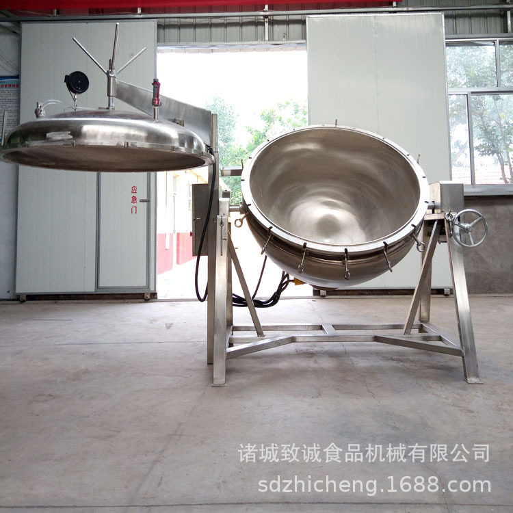 大型调味品厂蒸煮罐 电加热酿造厂蒸煮设备 蒸汽立式煮豆锅