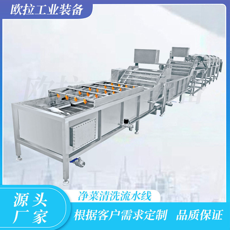 糙米清洗烘干流水线叶菜类气泡清洗机器土豆丝加工全套设备