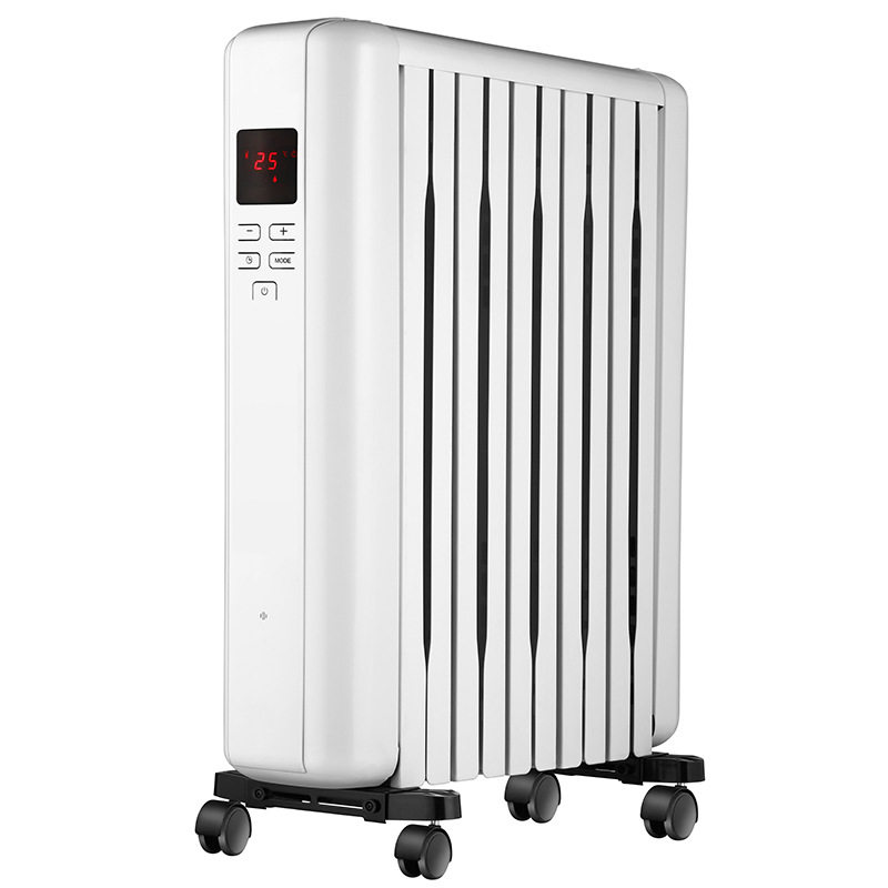 外贸封闭式油汀LED显屏定时可调温控三档功率遥控导热油取暖器