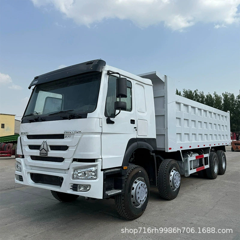 前四后八豪沃翻斗车出口右驾驶舱渣土车厢货车 375马力矿用自卸车