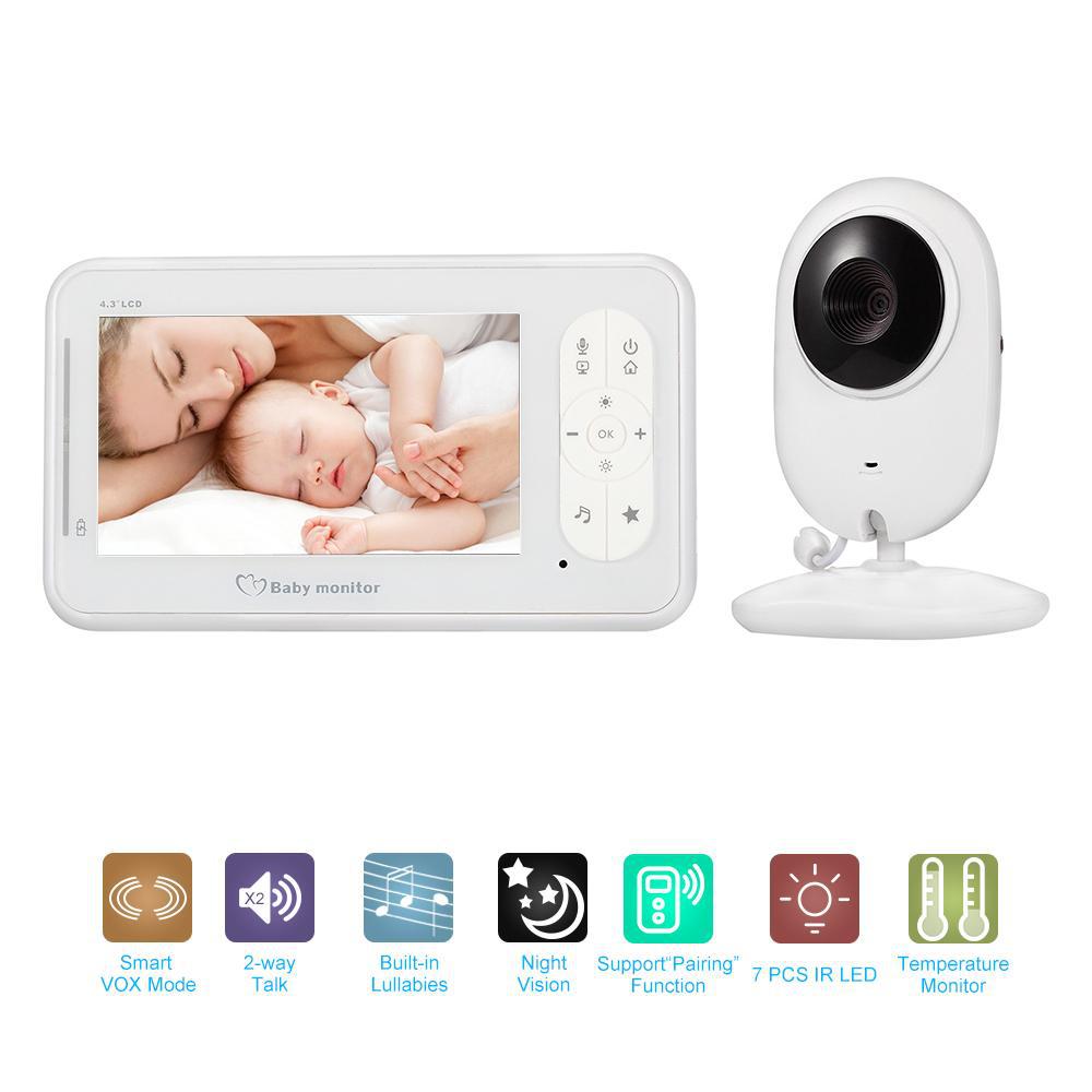 新款4.3“婴儿看护器VB920宝宝监视器babymonitor温度监控跨境专