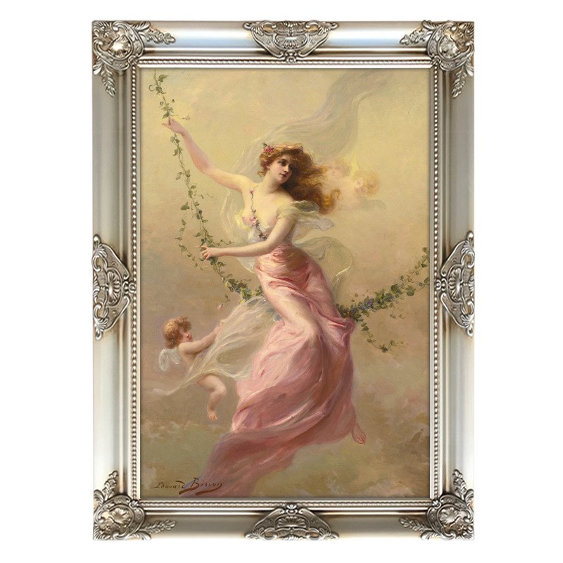 欧式古典人物装饰k画世界名画爱德华比森别墅玄关挂画餐厅卧室油