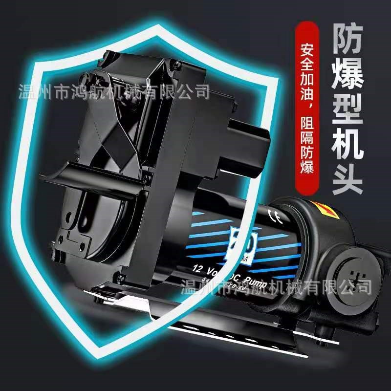 12V24V电瓶直流防爆汽油柴油抽油F泵大流量滑片泵刮片自吸泵加油