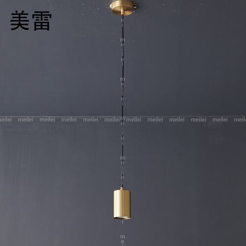 全铜led明装吊线筒灯圆柱形长筒K射餐厅吸顶过道商场吊灯