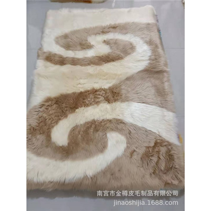 秋季沙发地毯床边地垫整张仿羊毛坐垫飘J窗垫家用宝宝玩耍防寒毛