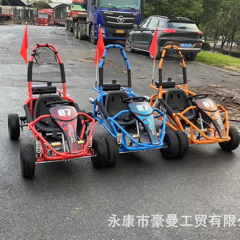 儿童电动卡丁车j四轮越野汽油单双人电动场地景区广场使用娱乐用