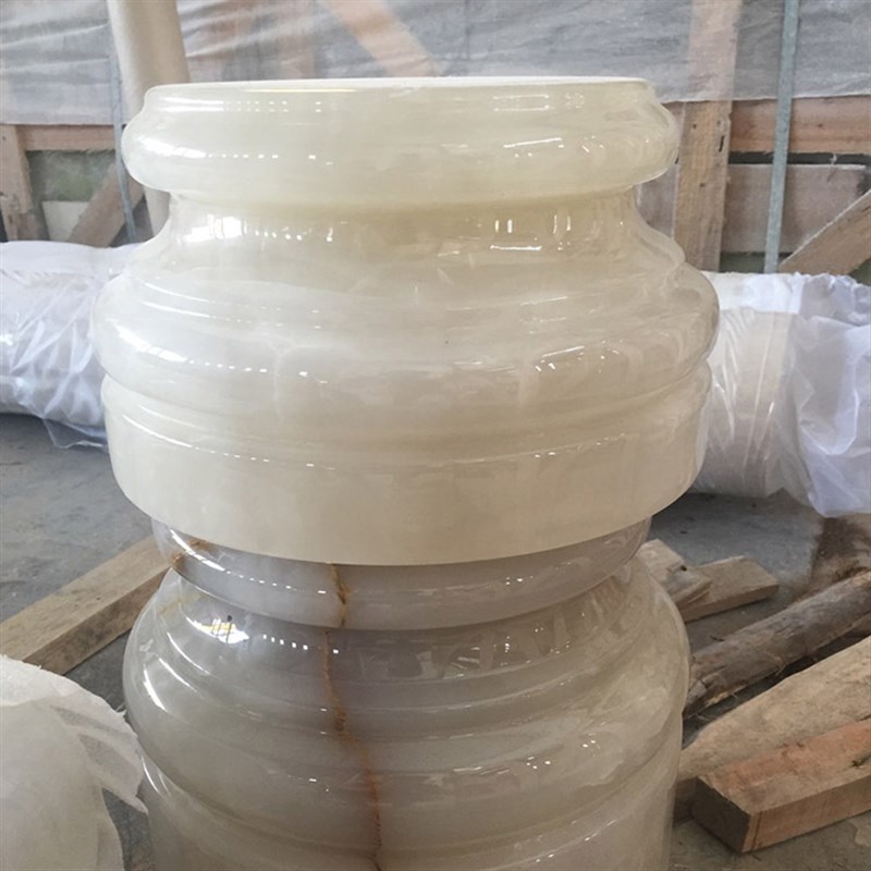 云浮石材罗马柱天然大p理石圆柱 欧式别墅护栏阳台柱园林建筑护栏