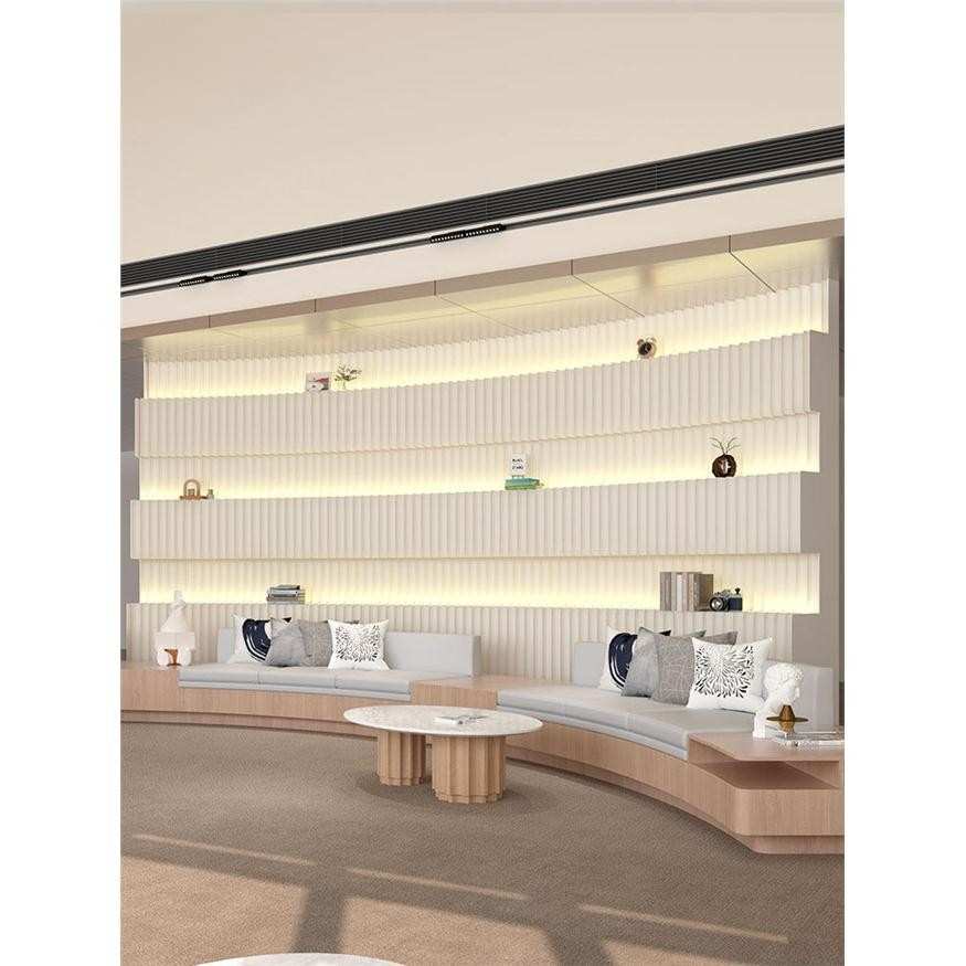 展台纸墙办公室屏风隔断商用假墙中岛流水台展示柜货品摆台展示架