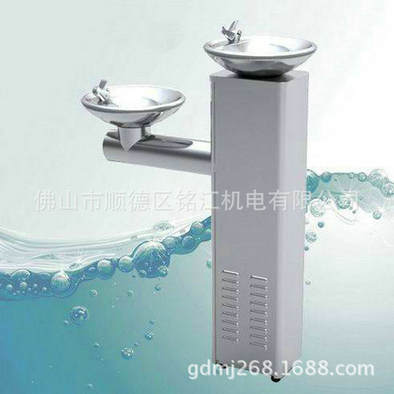 厂家供应 公共场所单盆直饮水台 不锈钢柜式4龙头饮水机 弱碱水饮