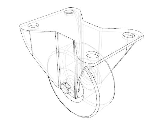 米思米R6寸轮宽32MM载重160KG