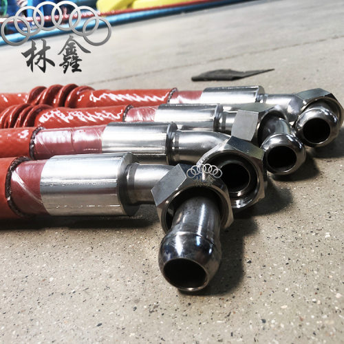 绝缘无碳胶管DN25*20米输送温水胶管总成90度不锈钢316弯头