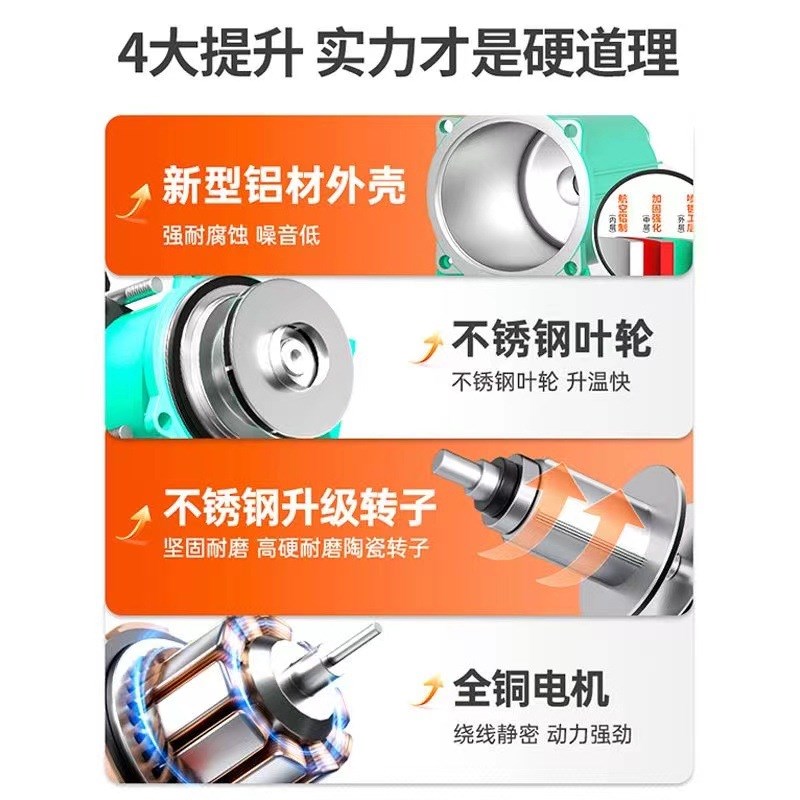 家用低噪地暖循环泵220V热水回水管道加压水泵地热暖气锅炉屏蔽泵