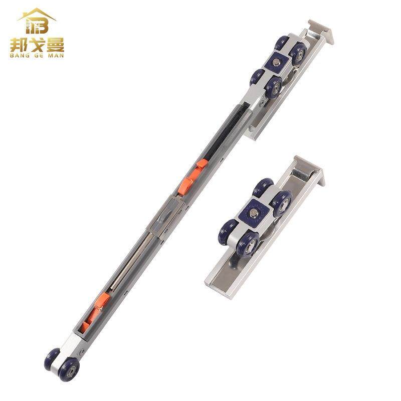 厨房推拉木门吊轨道双向缓冲房门隔断移门吊门滑轮全套阻尼垒德株