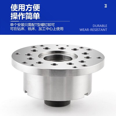 中空立式液压卡盘底座5寸6寸8寸10寸立式M油缸三爪卡盘底座纯钢体