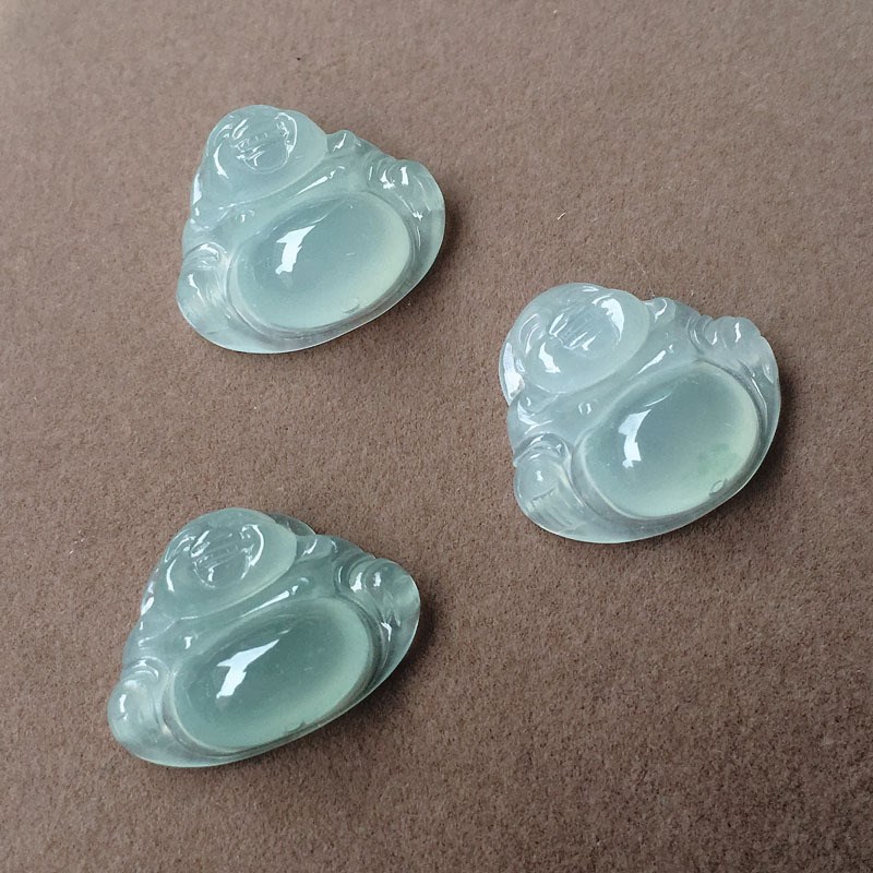 傅小姐翡翠 冰种佛公;种老水E润,冰透,起光,颜色靓丽