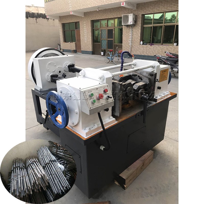穿墙螺栓多功能滚丝机 止水螺栓加/工丝杠机 建筑钢X筋液压车丝机