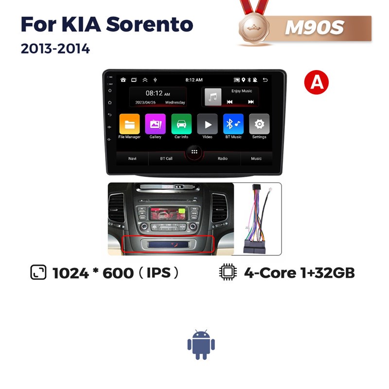 适用于KIA Sorento 201x3-2014起亚索兰托低配汽车 车载安卓导航
