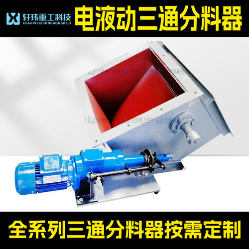 轩玮重工 大型三通分料器 卸料器耐磨耐腐电液动分料器料口 厂家